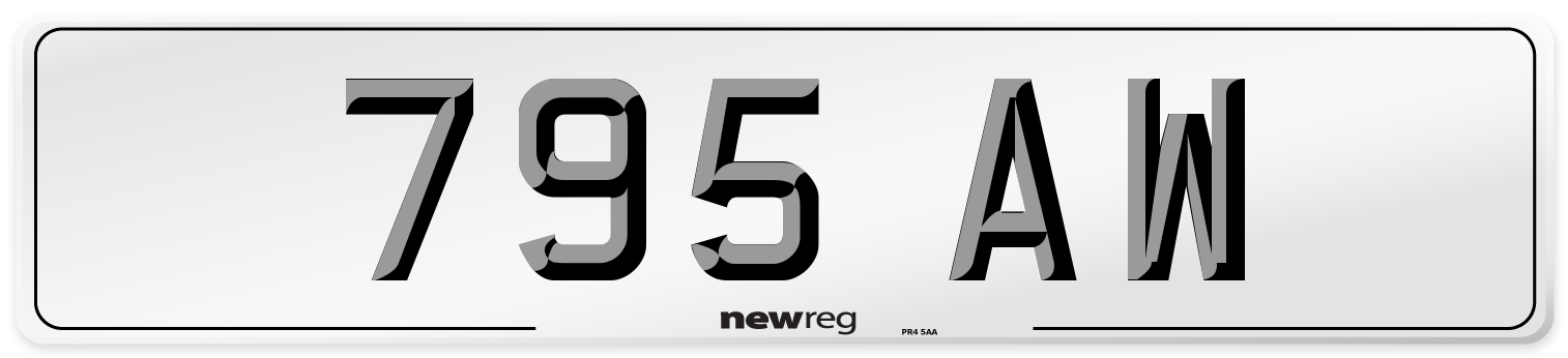 795 AW Number Plate from New Reg
